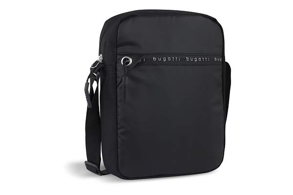 Сумка наплечная BUGATTI Blanc Delight, чёрная, нейлон RPET600D/тарпаулин/полиэстер, 20х6х26 см, 2 л 49450801 BUGATTI, Артикул: 49450801 фото №1