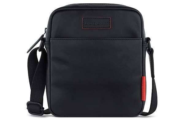 Сумка наплечная мужская BUGATTI Clark, чёрная, воловья кожа/полиэстер, 18х5,5х20 см, 2 л 49235001 BUGATTI, Артикул: 49235001 фото №1