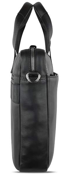 Портфель мужской BUGATTI Comet, чёрный, воловья кожа/полиэстер, 37х6х27 см 49221001 BUGATTI, Артикул: 49221001 фото №1