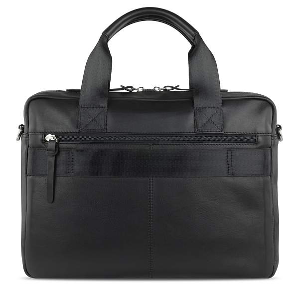 Портфель мужской BUGATTI Comet, чёрный, воловья кожа/полиэстер, 37х6х27 см 49221001 BUGATTI, Артикул: 49221001 фото №1