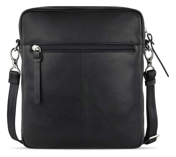 Сумка наплечная мужская BUGATTI Comet, чёрная, воловья кожа/полиэстер, 23,5х5х26 см 49220901 BUGATTI, Артикул: 49220901 фото №1