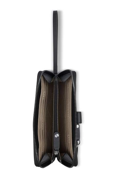 Кошелёк женский BUGATTI Daphne с ключницей, чёрный цвет, воловья кожа/полиэстер, 19х3х11 см 49569401 BUGATTI, Артикул: 49569401 фото №1