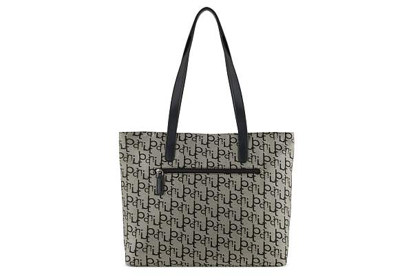 Сумка женская BUGATTI Elea, бежево-черный цвет, жаккард/воловья кожа/полиэстер, 34х12х29 см 49435701 BUGATTI, Артикул: 49435701 фото №1