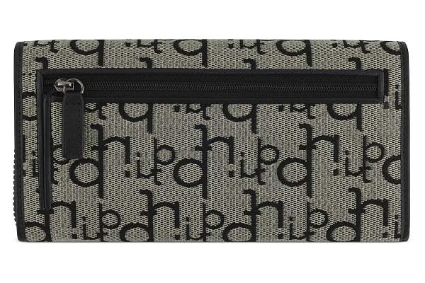 Кошелек женский BUGATTI Elea, бежево-черный цвет, жаккард/воловья кожа/полиэстер, 19х3х10 см 49435101 BUGATTI, Артикул: 49435101 фото №1