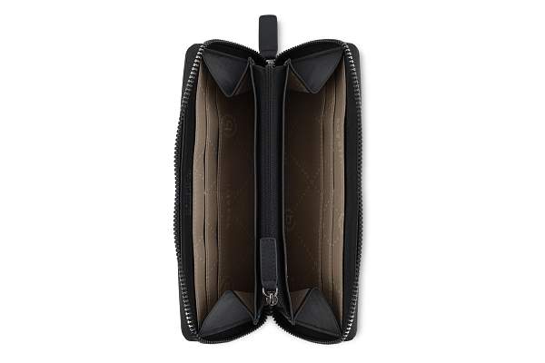 Кошелек женский BUGATTI Elea, бежево-черный цвет, жаккард/воловья кожа/полиэстер, 18,5х2х10 см 49435201 BUGATTI, Артикул: 49435201 фото №1