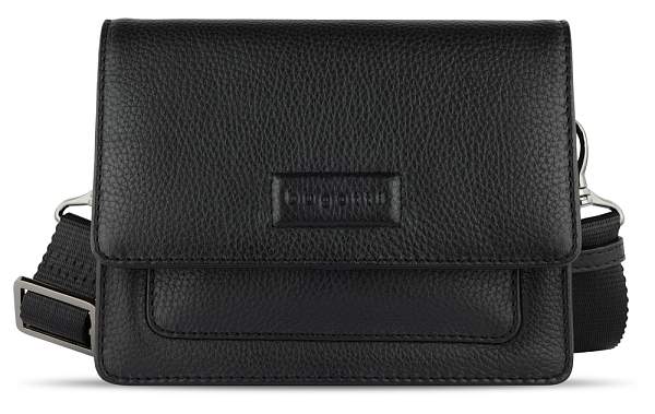 Сумка через плечо женская BUGATTI Elsa, чёрная, воловья кожа/полиэстер, 18,5х8,5х14,5 см 49460401 BUGATTI, Артикул: 49460401 фото №1