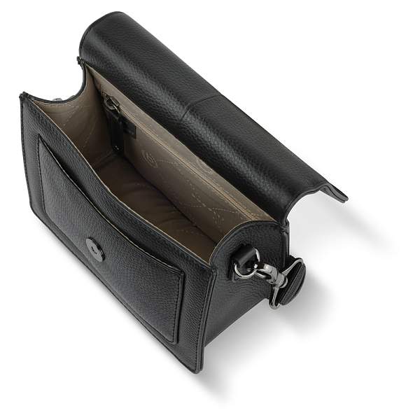 Сумка через плечо женская BUGATTI Elsa, чёрная, воловья кожа/полиэстер, 18,5х8,5х14,5 см 49460401 BUGATTI, Артикул: 49460401 фото №1