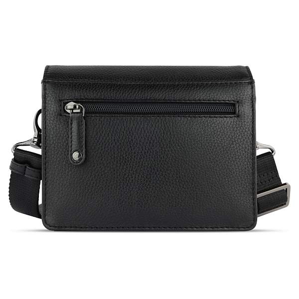 Сумка через плечо женская BUGATTI Elsa, чёрная, воловья кожа/полиэстер, 18,5х8,5х14,5 см 49460401 BUGATTI, Артикул: 49460401 фото №1