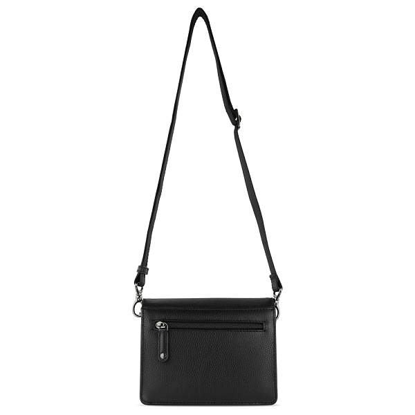 Сумка через плечо женская BUGATTI Elsa, чёрная, воловья кожа/полиэстер, 18,5х8,5х14,5 см 49460401 BUGATTI, Артикул: 49460401 фото №1