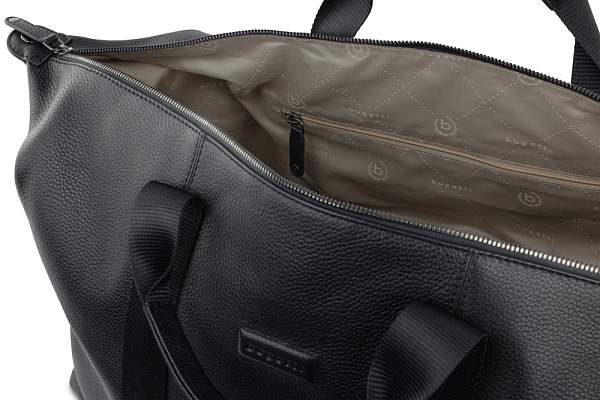 Сумка дорожная BUGATTI Elsa, чёрная, воловья кожа/полиэстер, 47х22х24/30 см 49460101 BUGATTI, Артикул: 49460101 фото №1