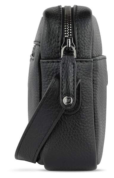 Сумка кросс-боди женская BUGATTI Elsa, чёрная, воловья кожа/полиэстер, 19х5,5х14 см 49460301 BUGATTI, Артикул: 49460301 фото №1