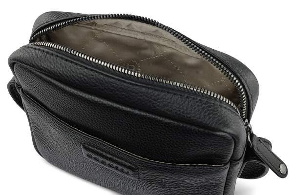 Сумка кросс-боди женская BUGATTI Elsa, чёрная, воловья кожа/полиэстер, 19х5,5х14 см 49460301 BUGATTI, Артикул: 49460301 фото №1