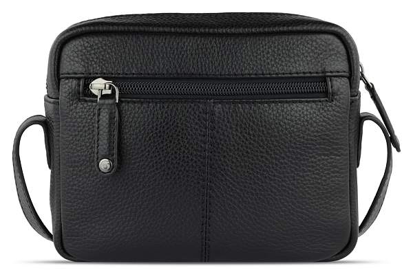 Сумка кросс-боди женская BUGATTI Elsa, чёрная, воловья кожа/полиэстер, 19х5,5х14 см 49460301 BUGATTI, Артикул: 49460301 фото №1