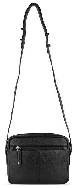 Сумка кросс-боди женская BUGATTI Elsa, чёрная, воловья кожа/полиэстер, 19х5,5х14 см 49460301 BUGATTI, Артикул: 49460301 фото №1