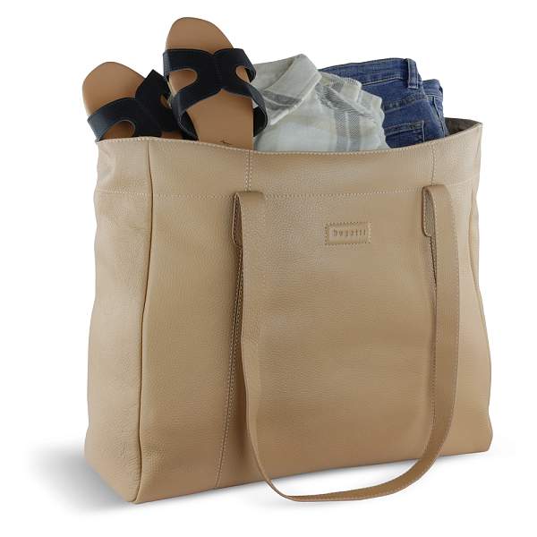 Сумка дорожная женская BUGATTI Elsa, песочного цвета, воловья кожа/полиэстер, 57х15х37 см 49460654 BUGATTI, Артикул: 49460654 фото №1