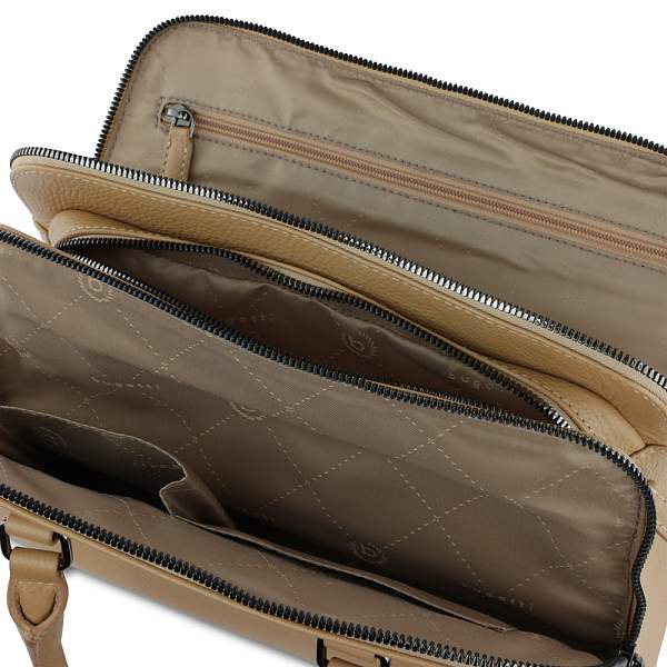 Сумка женская BUGATTI Elsa, песочного цвета, воловья кожа/полиэстер, 32х13х22 см 49460754 BUGATTI, Артикул: 49460754 фото №1