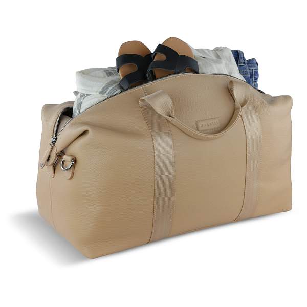 Сумка дорожная BUGATTI Elsa, песочного цвета, воловья кожа/полиэстер, 47х22х24/30 см 49460154 BUGATTI, Артикул: 49460154 фото №1