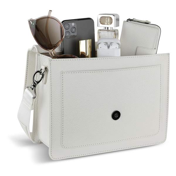 Сумка через плечо женская BUGATTI Elsa, белая, воловья кожа/полиэстер, 25х8,5х20 см 49460540 BUGATTI, Артикул: 49460540 фото №1