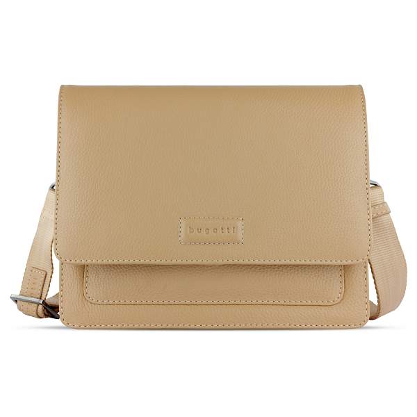 Сумка через плечо женская BUGATTI Elsa, песочного цвета, воловья кожа/полиэстер, 25х8,5х20 см 49460554 BUGATTI, Артикул: 49460554 фото №1