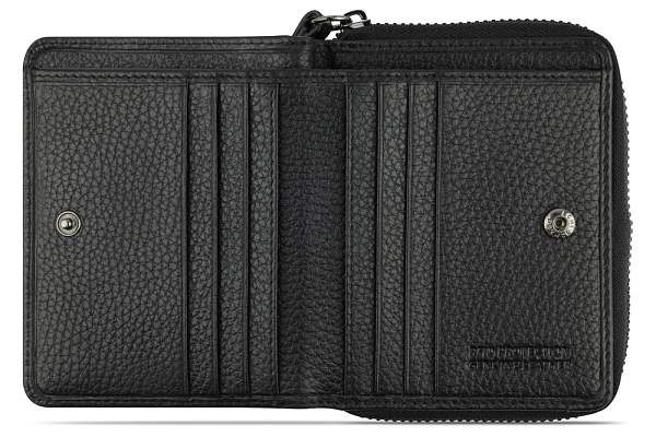 Кошелёк женский BUGATTI Elsa, с защитой данных RFID, чёрный, воловья кожа/полиэстер, 11х2,5х9 см 49462301 BUGATTI, Артикул: 49462301 фото №1