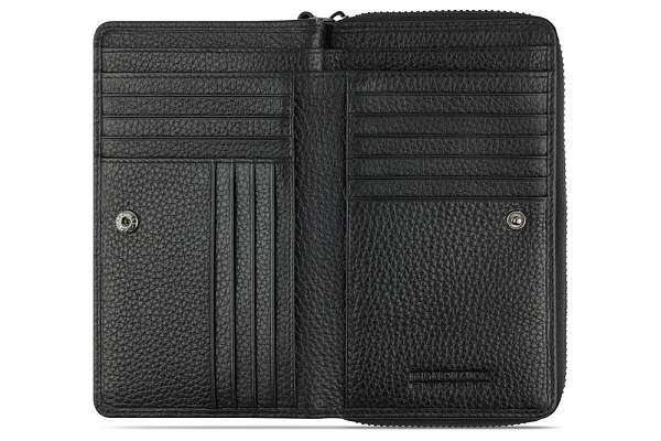 Кошелёк женский BUGATTI Elsa, с защитой данных RFID, чёрный, воловья кожа/полиэстер, 15,5х3х9,5 см 49462501 BUGATTI, Артикул: 49462501 фото №1