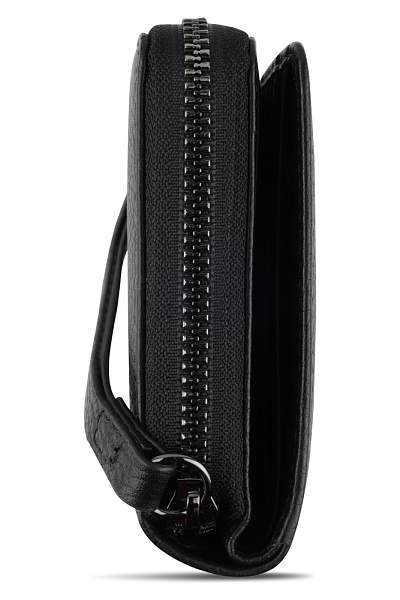 Кошелёк женский BUGATTI Elsa, с защитой данных RFID, чёрный, воловья кожа/полиэстер, 15,5х3х9,5 см 49462501 BUGATTI, Артикул: 49462501 фото №1