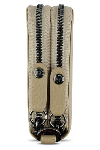 Кошелёк женский BUGATTI Elsa, с защитой RFID, песочного цвета, воловья кожа/полиэстер, 19х3х10,5 см 49462954 BUGATTI, Артикул: 49462954 фото №1