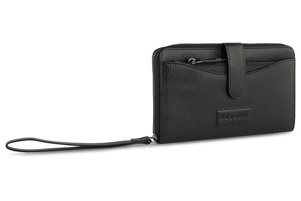 Кошелёк женский BUGATTI Elsa с ключницей, с RFID, чёрный, воловья кожа/полиэстер, 18,7х3х10,7 см 49462601 BUGATTI, Артикул: 49462601 фото №1