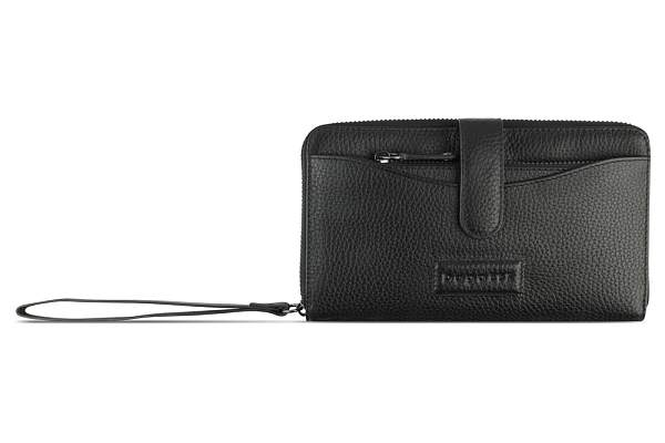 Кошелёк женский BUGATTI Elsa с ключницей, с RFID, чёрный, воловья кожа/полиэстер, 18,7х3х10,7 см 49462601 BUGATTI, Артикул: 49462601 фото №1