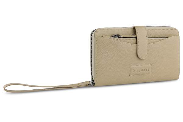 Кошелёк женский BUGATTI Elsa с ключницей, с RFID, песочного цвета, кожа/полиэстер, 18,7х3х10 см 49462654 BUGATTI, Артикул: 49462654 фото №1