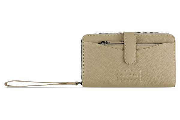 Кошелёк женский BUGATTI Elsa с ключницей, с RFID, песочного цвета, кожа/полиэстер, 18,7х3х10 см 49462654 BUGATTI, Артикул: 49462654 фото №1