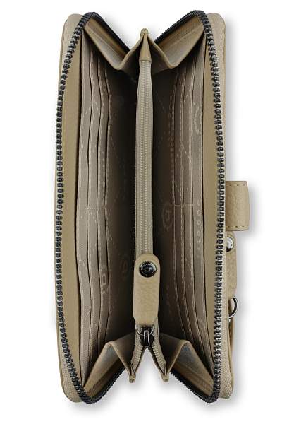 Кошелёк женский BUGATTI Elsa с ключницей, с RFID, песочного цвета, кожа/полиэстер, 18,7х3х10 см 49462654 BUGATTI, Артикул: 49462654 фото №1