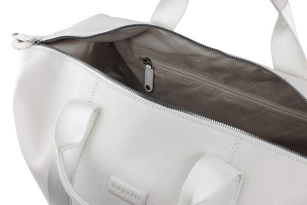 Сумка дорожная BUGATTI Elsa, белая, воловья кожа/полиэстер, 47х22х24/30 см 49460140 BUGATTI, Артикул: 49460140 фото №1