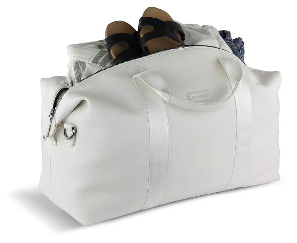 Сумка дорожная BUGATTI Elsa, белая, воловья кожа/полиэстер, 47х22х24/30 см 49460140 BUGATTI, Артикул: 49460140 фото №1