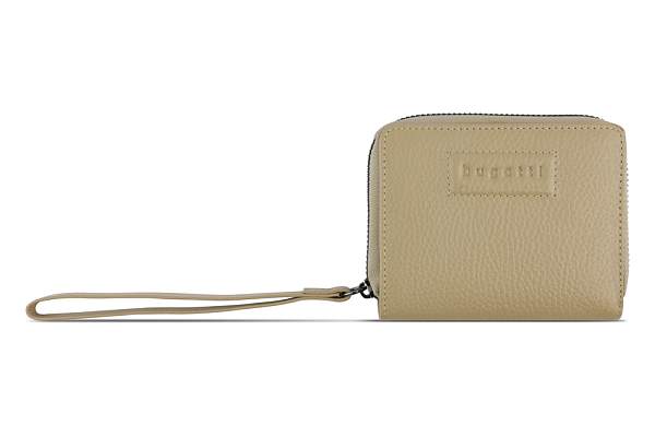 Кошелёк женский BUGATTI Elsa, с защитой RFID, песочного цвета, воловья кожа/полиэстер, 11х2,5х9 см 49462354 BUGATTI, Артикул: 49462354 фото №1