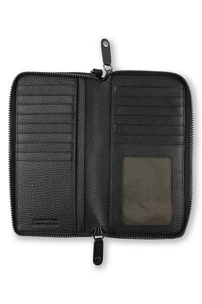 Кошелёк женский BUGATTI Elsa, с защитой данных RFID, чёрный, воловья кожа/полиэстер, 19х3х10,5 см 49462901 BUGATTI, Артикул: 49462901 фото №1