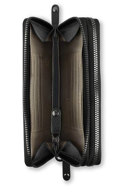 Кошелёк женский BUGATTI Elsa, с защитой данных RFID, чёрный, воловья кожа/полиэстер, 19х3х10,5 см 49462901 BUGATTI, Артикул: 49462901 фото №1