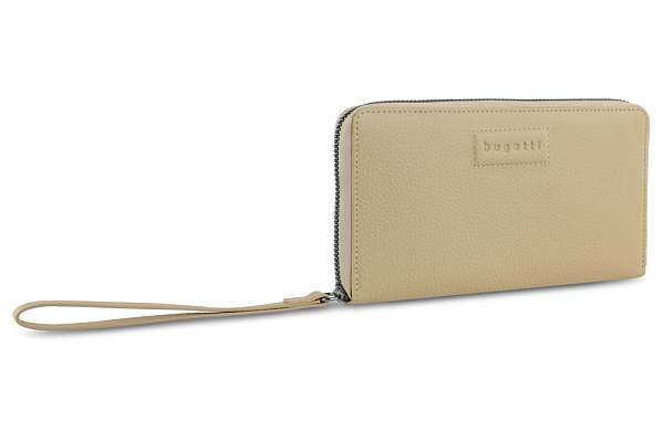 Кошелёк женский BUGATTI Elsa, с защитой RFID, песочного цвета, воловья кожа/полиэстер, 18,7х2х10 см 49462754 BUGATTI, Артикул: 49462754 фото №1