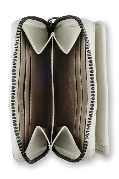 Кошелёк женский BUGATTI Elsa, с защитой данных RFID, белый, воловья кожа/полиэстер, 11х2,5х9 см 49462340 BUGATTI, Артикул: 49462340 фото №1