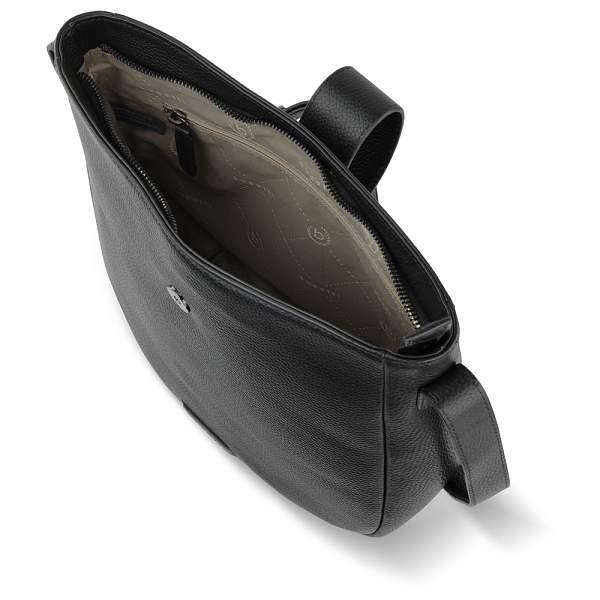 Сумка женская BUGATTI Elsa, чёрная, воловья кожа/полиэстер, 29х8х27 см 49460801 BUGATTI, Артикул: 49460801 фото №1