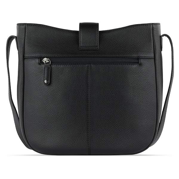 Сумка женская BUGATTI Elsa, чёрная, воловья кожа/полиэстер, 29х8х27 см 49460801 BUGATTI, Артикул: 49460801 фото №1