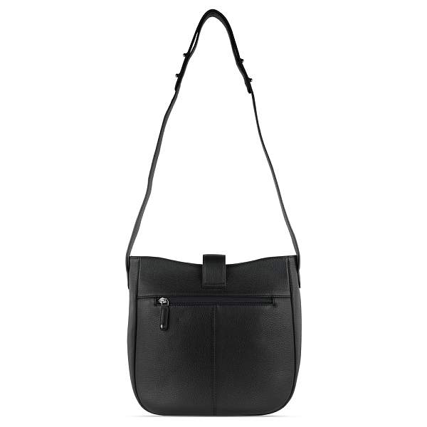 Сумка женская BUGATTI Elsa, чёрная, воловья кожа/полиэстер, 29х8х27 см 49460801 BUGATTI, Артикул: 49460801 фото №1