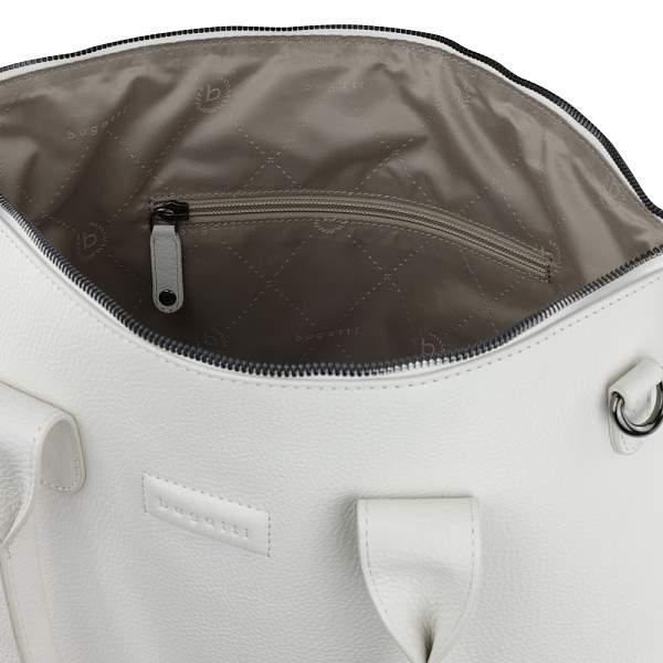 Сумка-шоппер BUGATTI Elsa, белая, воловья кожа/полиэстер, 46х11х31,5 см 49460240 BUGATTI, Артикул: 49460240 фото №1