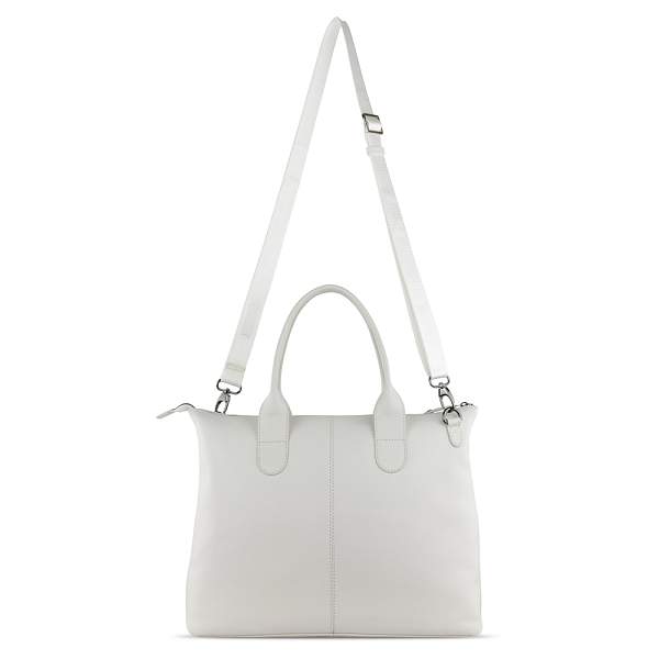 Сумка-шоппер BUGATTI Elsa, белая, воловья кожа/полиэстер, 46х11х31,5 см 49460240 BUGATTI, Артикул: 49460240 фото №1