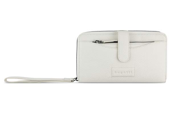 Кошелёк женский BUGATTI Elsa с ключницей, с RFID, белый, воловья кожа/полиэстер, 18,7х3х10,7 см 49462640 BUGATTI, Артикул: 49462640 фото №1