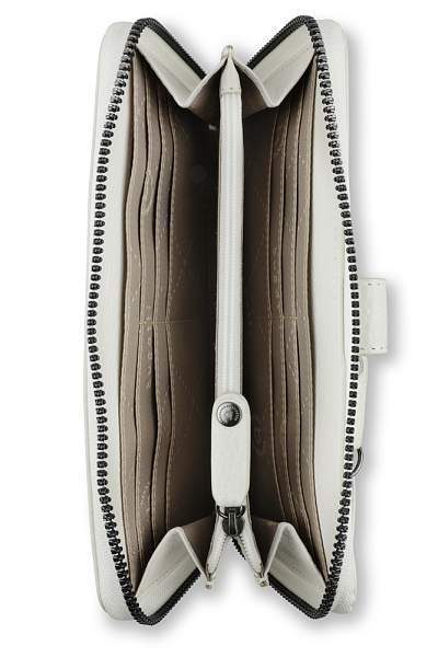 Кошелёк женский BUGATTI Elsa с ключницей, с RFID, белый, воловья кожа/полиэстер, 18,7х3х10,7 см 49462640 BUGATTI, Артикул: 49462640 фото №1