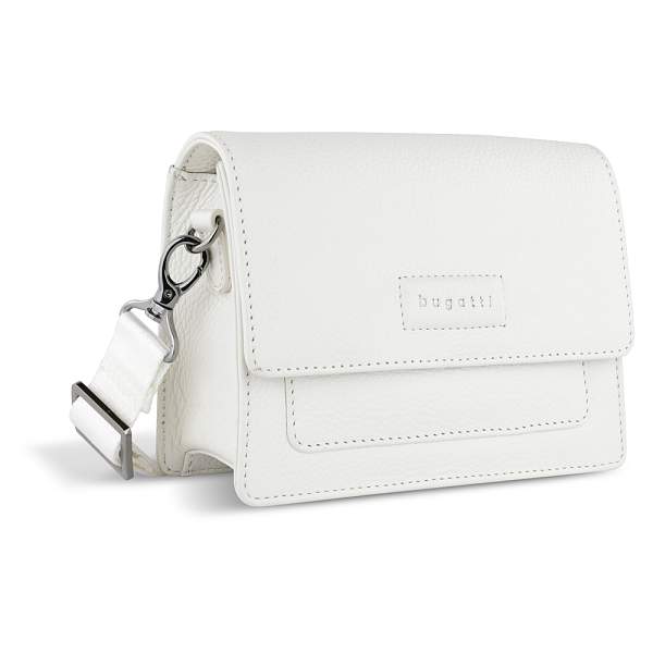 Сумка через плечо женская BUGATTI Elsa, белая, воловья кожа/полиэстер, 18,5х8,5х14,5 см 49460440 BUGATTI, Артикул: 49460440 фото №1