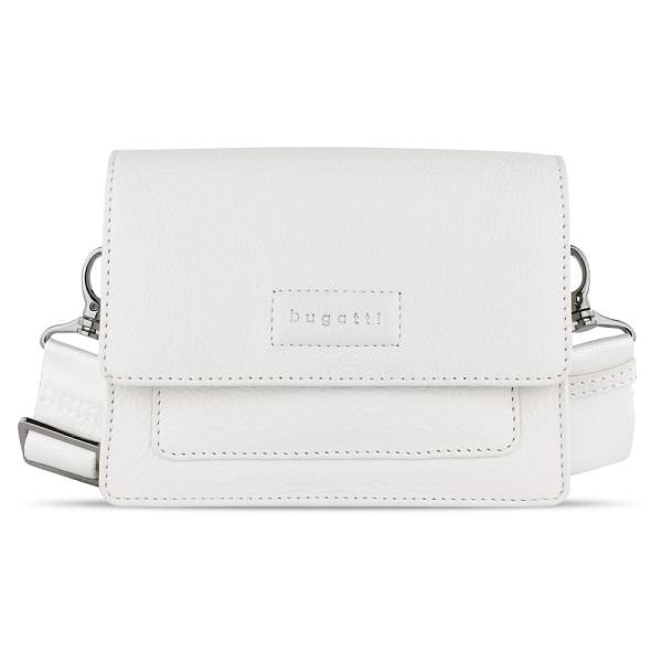 Сумка через плечо женская BUGATTI Elsa, белая, воловья кожа/полиэстер, 18,5х8,5х14,5 см 49460440 BUGATTI, Артикул: 49460440 фото №1