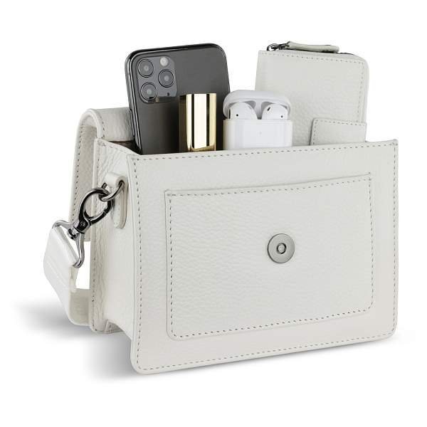 Сумка через плечо женская BUGATTI Elsa, белая, воловья кожа/полиэстер, 18,5х8,5х14,5 см 49460440 BUGATTI, Артикул: 49460440 фото №1