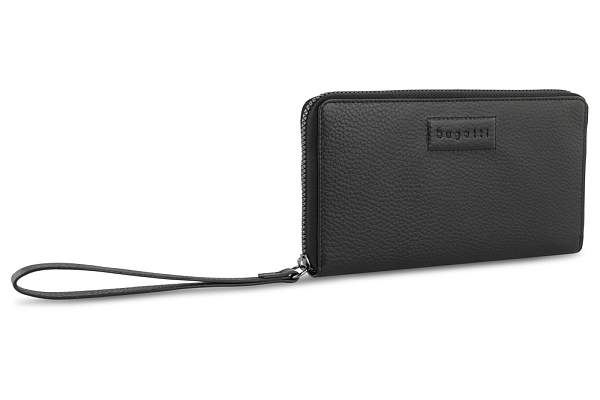 Кошелёк женский BUGATTI Elsa, с защитой данных RFID, чёрный, воловья кожа/полиэстер, 18,7х2х10 см 49462701 BUGATTI, Артикул: 49462701 фото №1